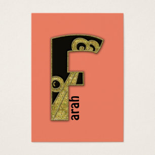 retro monogram - F