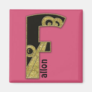 retro monogram - F Magnet