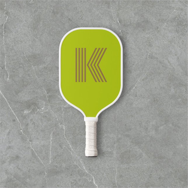 Retro Monogram Green Pickleball Paddle (Creator Uploaded)