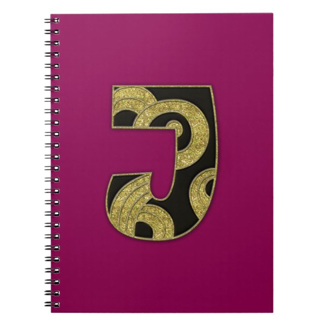 retro monogram - J Notebook (Front)