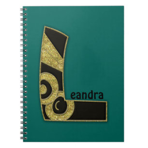 retro monogram - L Notebook