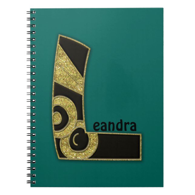 retro monogram - L Notebook (Front)