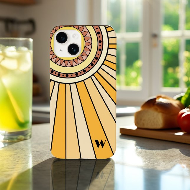 Retro Monogram Letter Yellow Phone case (Creator Uploaded)