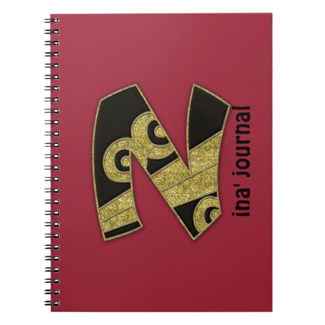 retro monogram - N Notebook (Front)
