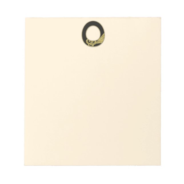 retro monogram - O Notepad (Front)