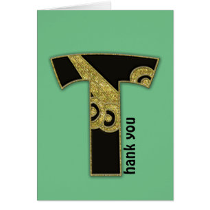 retro monogram - T