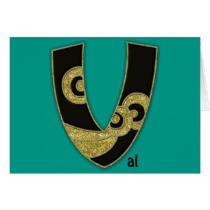 retro monogram - V