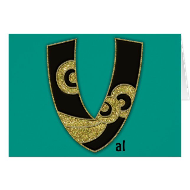 retro monogram - V (Front Horizontal)