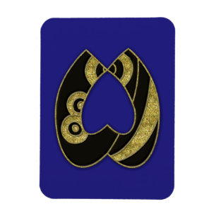 retro monogram - W Magnet