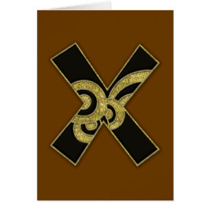 retro monogram - X