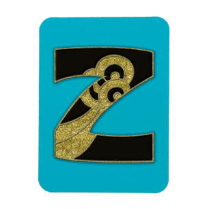 retro monogram - Z Magnet