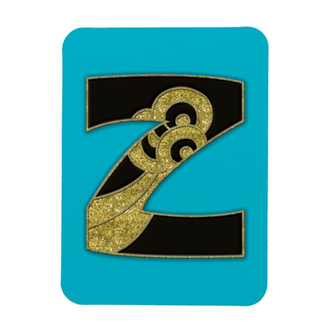 retro monogram - Z Magnet (Vertical)