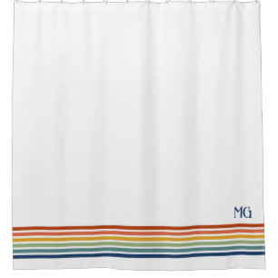 Retro Monogrammed Minimalist Stripes