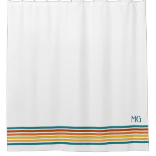 Retro Monogrammed Minimalist Stripes