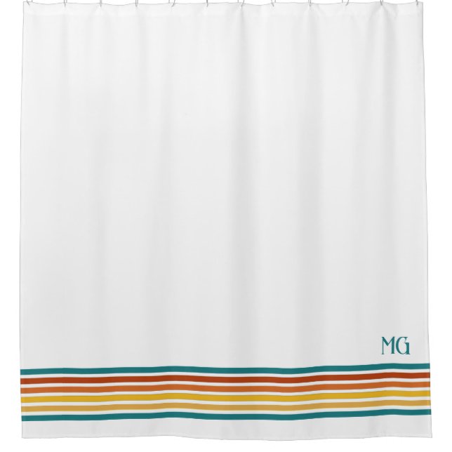 Retro Monogrammed Minimalist Stripes (Front)