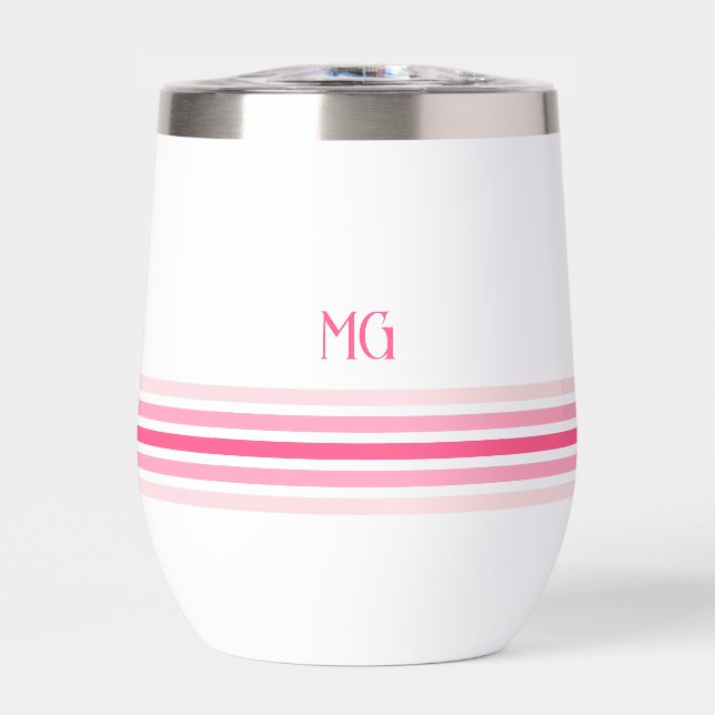 Retro Monogrammed Minimalist Stripes (Avant)