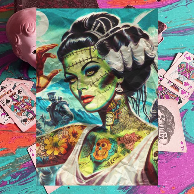 Retro Monster Girl Tissue Paper (Creator Uploaded)