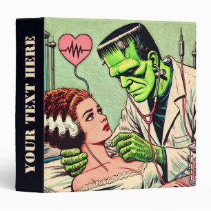 Retro Monster Love Comics Binder