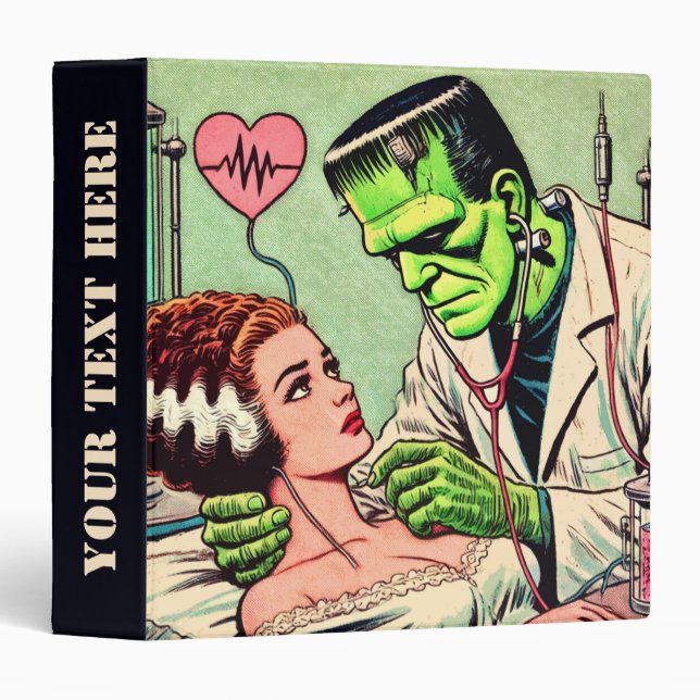 Retro Monster Love Comics Binder (Front/Spine)