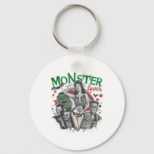 Retro Monster Lover Halloween Spooky Spooky Season Keychain