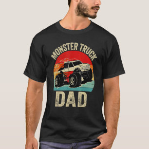 Retro Monster Truck Dad Vintage Sunset Truck Fathe T-Shirt