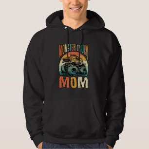 Retro Monster Truck Mom Mama Mommy Era Funny Mothe Hoodie