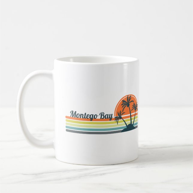 Retro Montego Bay Sunset Coffee Mug (Left)