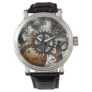 Rétro montre-bracelet de temps de musique