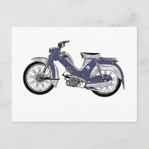 Retro moped Tunturi Postcard
