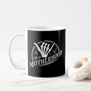Retro Motherhood Rock Skeleton Sarcastic Mom Gifts Coffee Mug