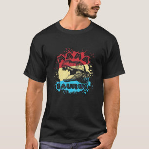 Retro Mother's Day Birthday Mamasaurus Dinosaur Re T-Shirt