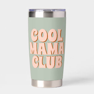 Retro Mothers Day Cool mama club Blue Pink Insulated Tumbler