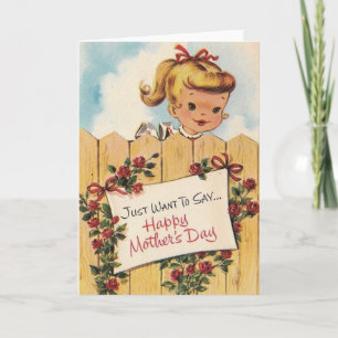 Retro Mother's Day Greeting Card