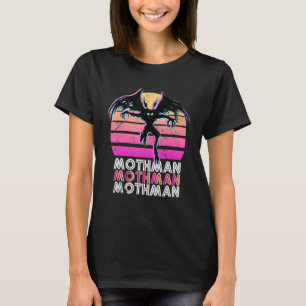 Retro Mothman 80s Cryptid Sunset T-Shirt