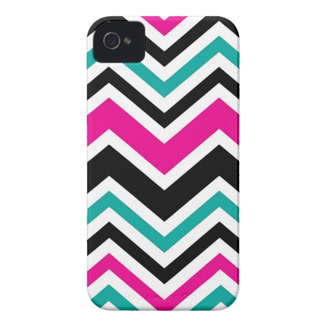 rétro motif de Chevron de zigzag de coque iphone (Dos)
