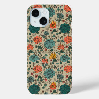 Retro Motif iPhone 15 Coque