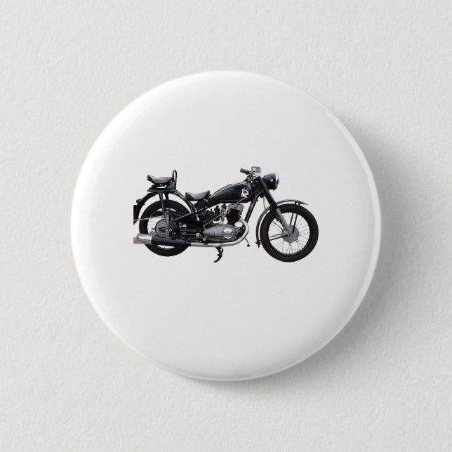 Retro Motorcycle 2 Inch Round Button (Front)