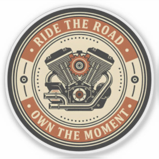 Retro Motorcycle Engine Badge Style