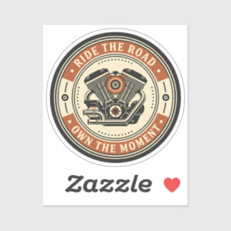 Retro Motorcycle Engine Badge Style
