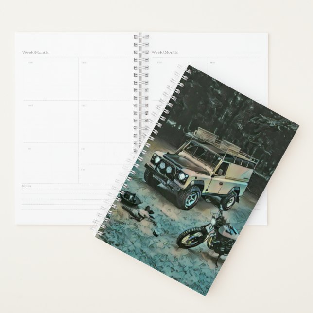 Retro motorcycle gift planner (Display)