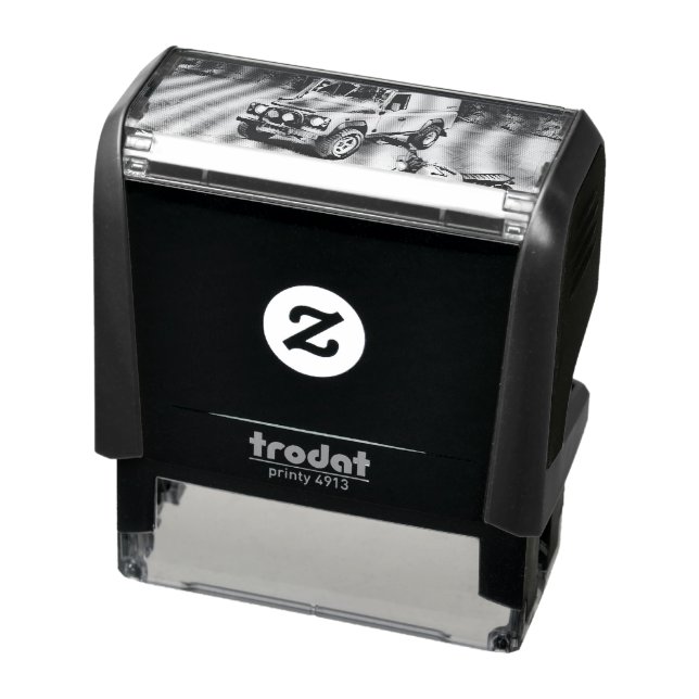 Retro motorcycle gift self-inking stamp (Product)