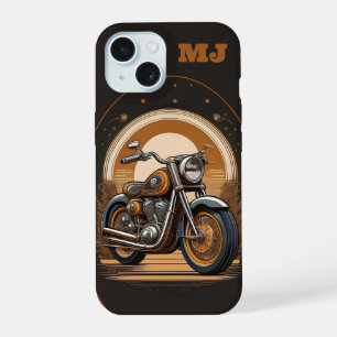 Retro Motorcycle Vibes: Personalized  iPhone 15 Case