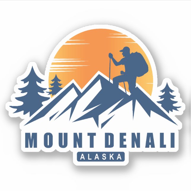 Retro Mount Denali Hike T-Shirt (Front)
