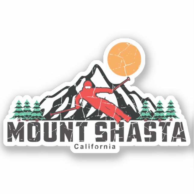 Retro Mount Shasta Ski  (Front)