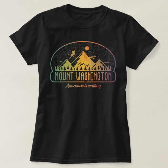 Retro Mount Washington Ski Adventure T-Shirt (Design Front)