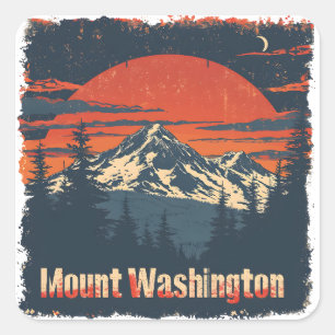 Retro Mount Washington Ski Sticker Set 