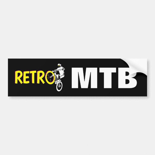 Retro Mountain bike Bumper Sticker (Front)