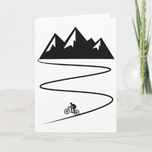 Retro Mountain Biking Retro Biker Graphic Men Wome Card