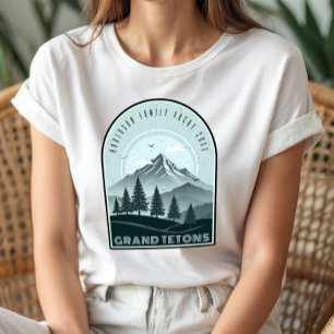 Retro Mountain Family Vacation Teal ID1136 Tri-Blend Shirt