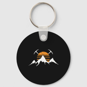 Retro Mountain Ice Climbing Bouldering Keychain